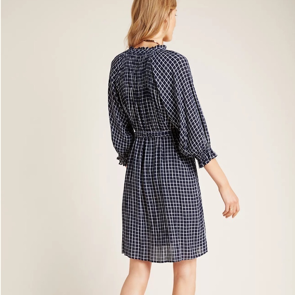 ANTHROPOLOGIE Sara Smocked Shirtdress Sz Small - Picture 2 of 9